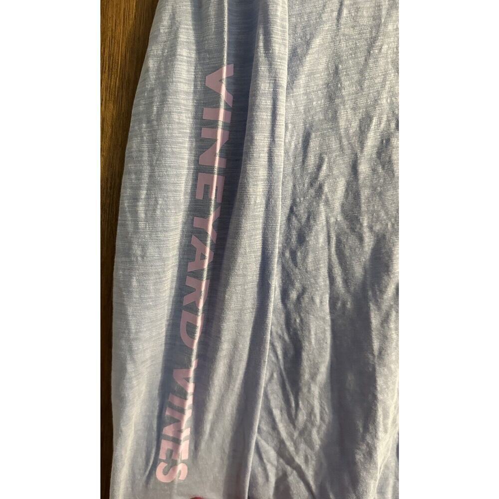 Vinyard Vines Long Sleeve Hooded Shirt Sz Small Blue Pink Lightweight Casual - Picture 6 of 11